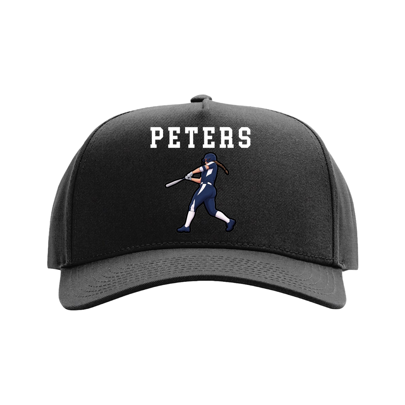 Full Fabric Five-Panel Champ Cap — Shirsey in Black