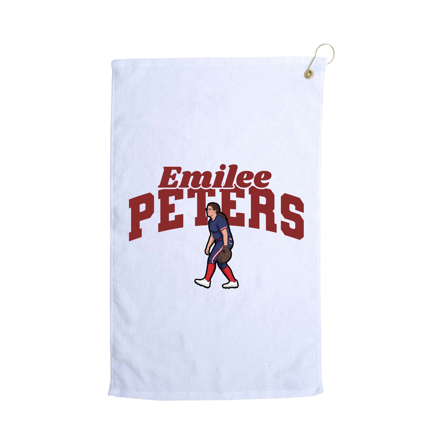 Golf Towel — Signature Arch in White