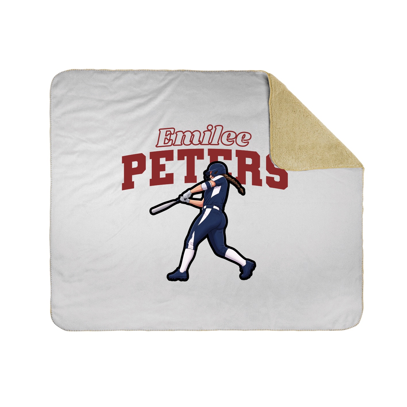 Throw Blanket — Name Arch in White