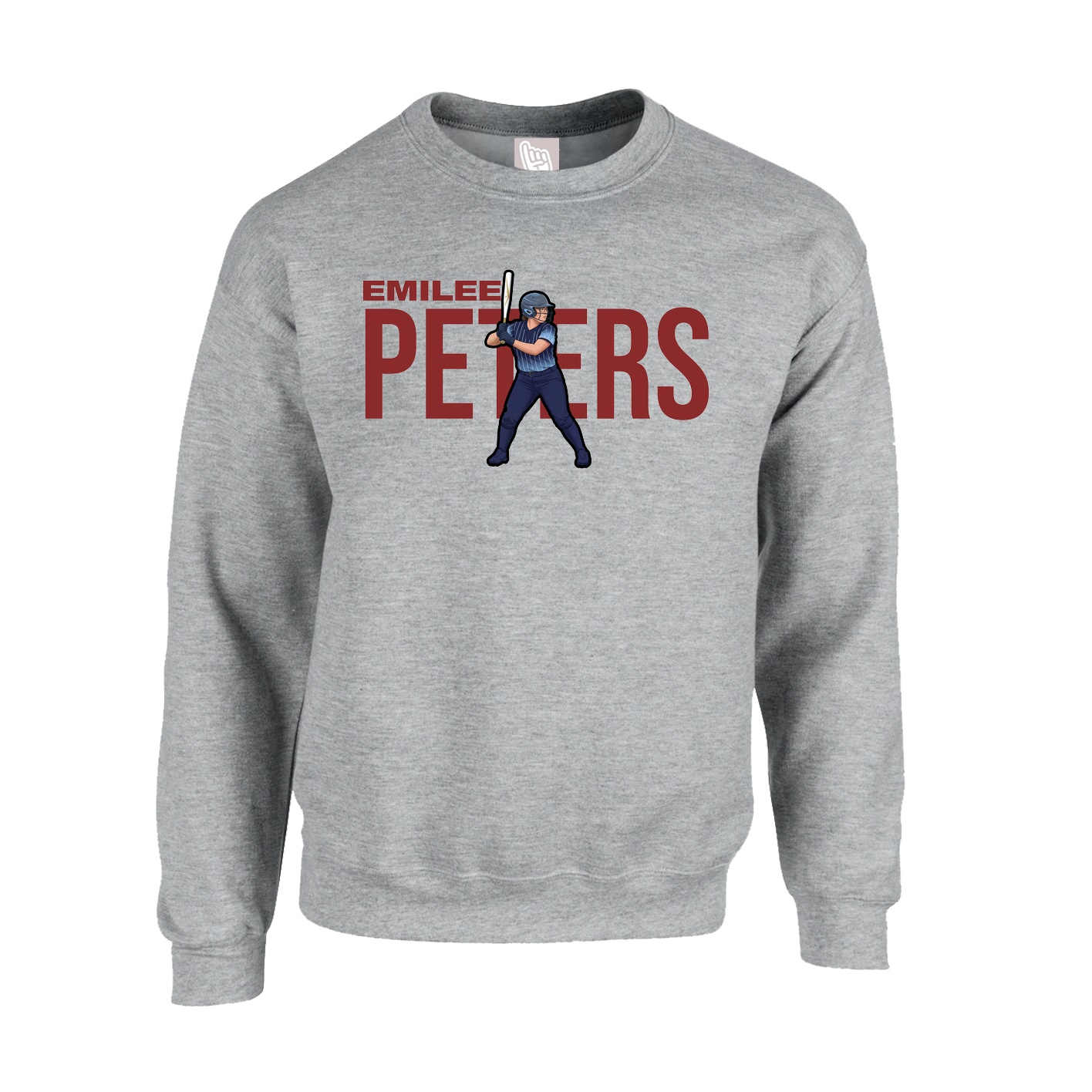 Fleece Crew — Player Name in Grey