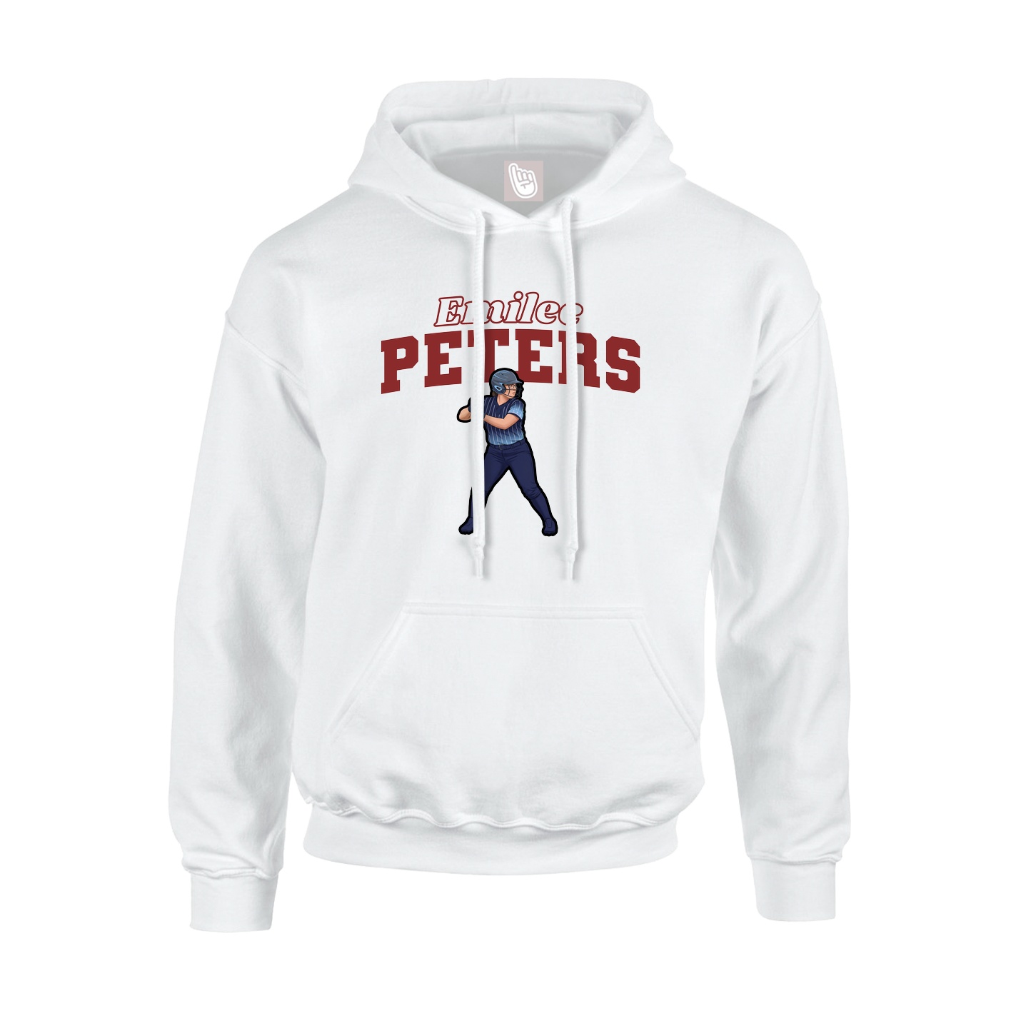 Hoodie — Name Arch in White