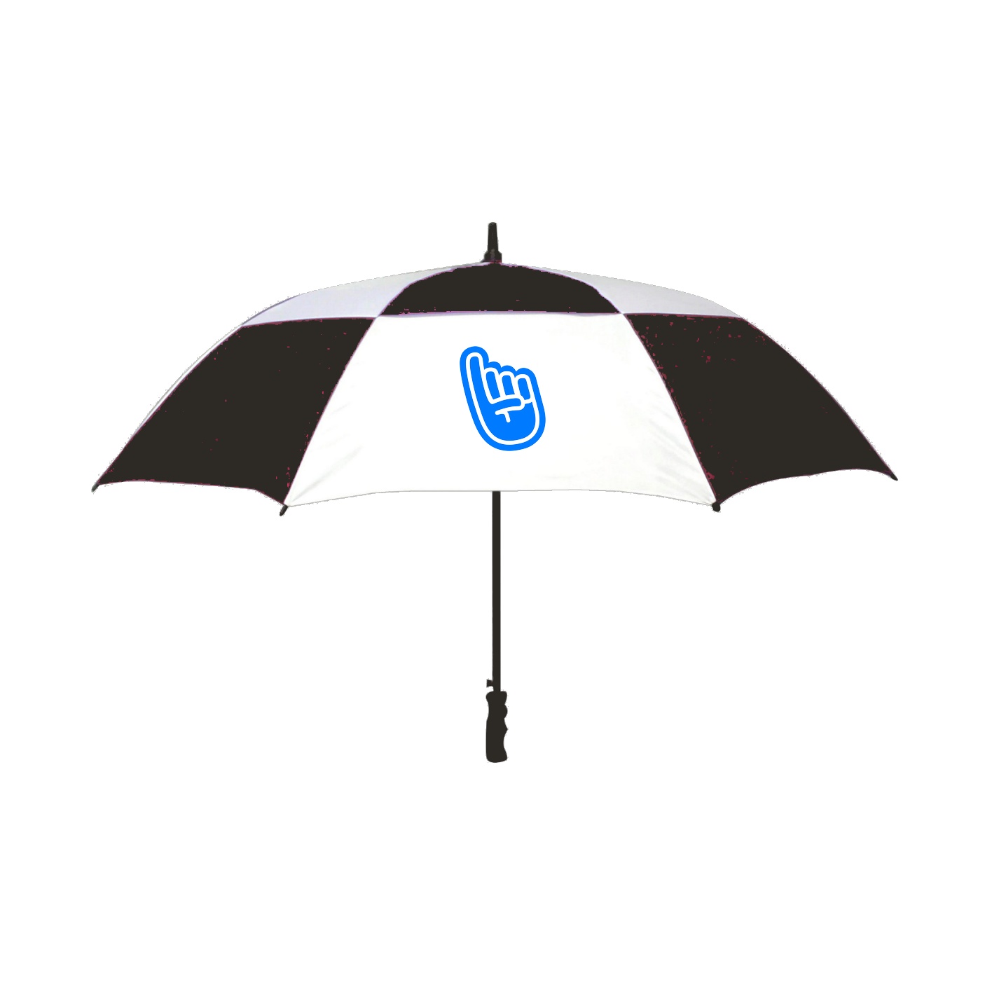 Golf Umbrella — Logo Text Drop in Black