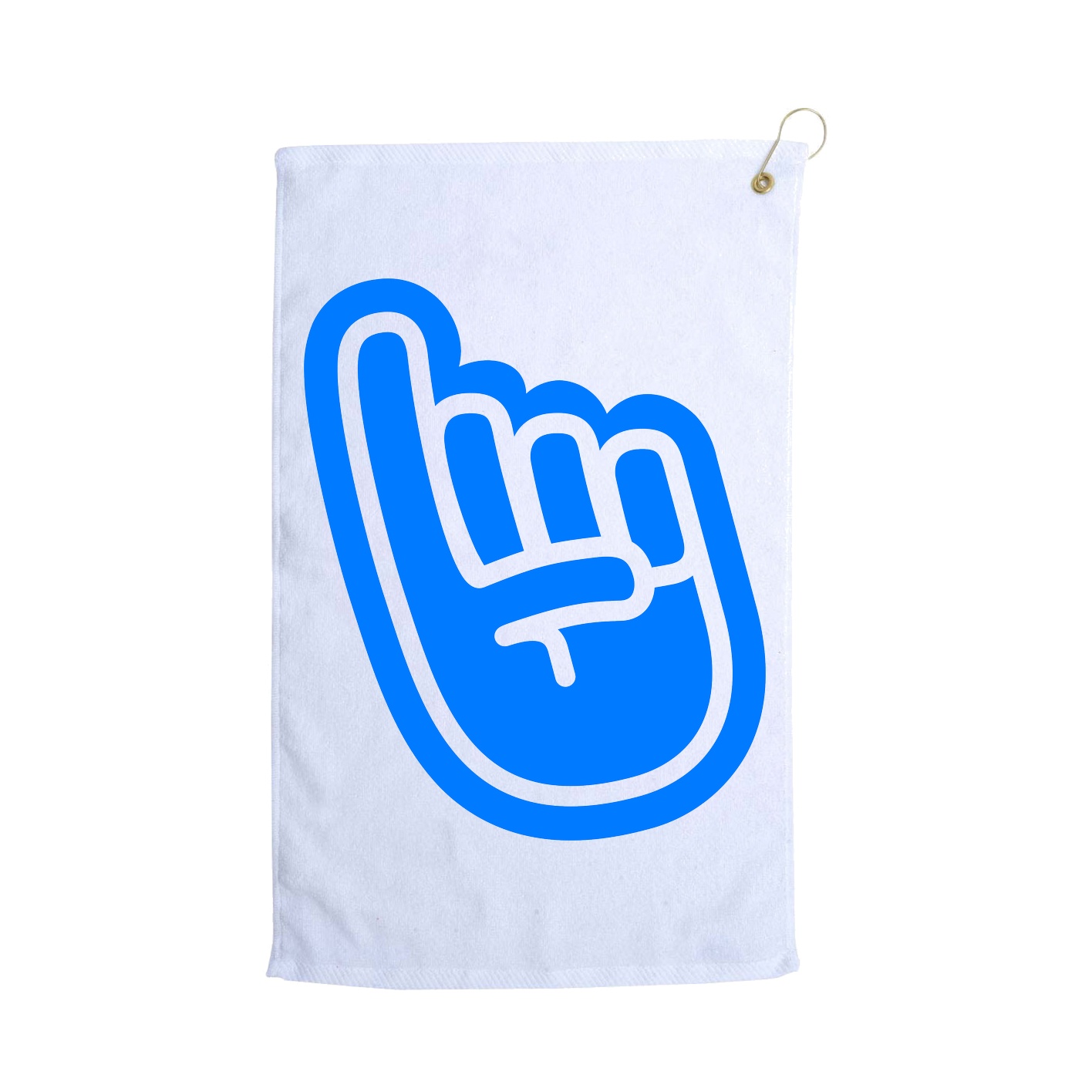 Golf Towel — Logo Text Drop in White