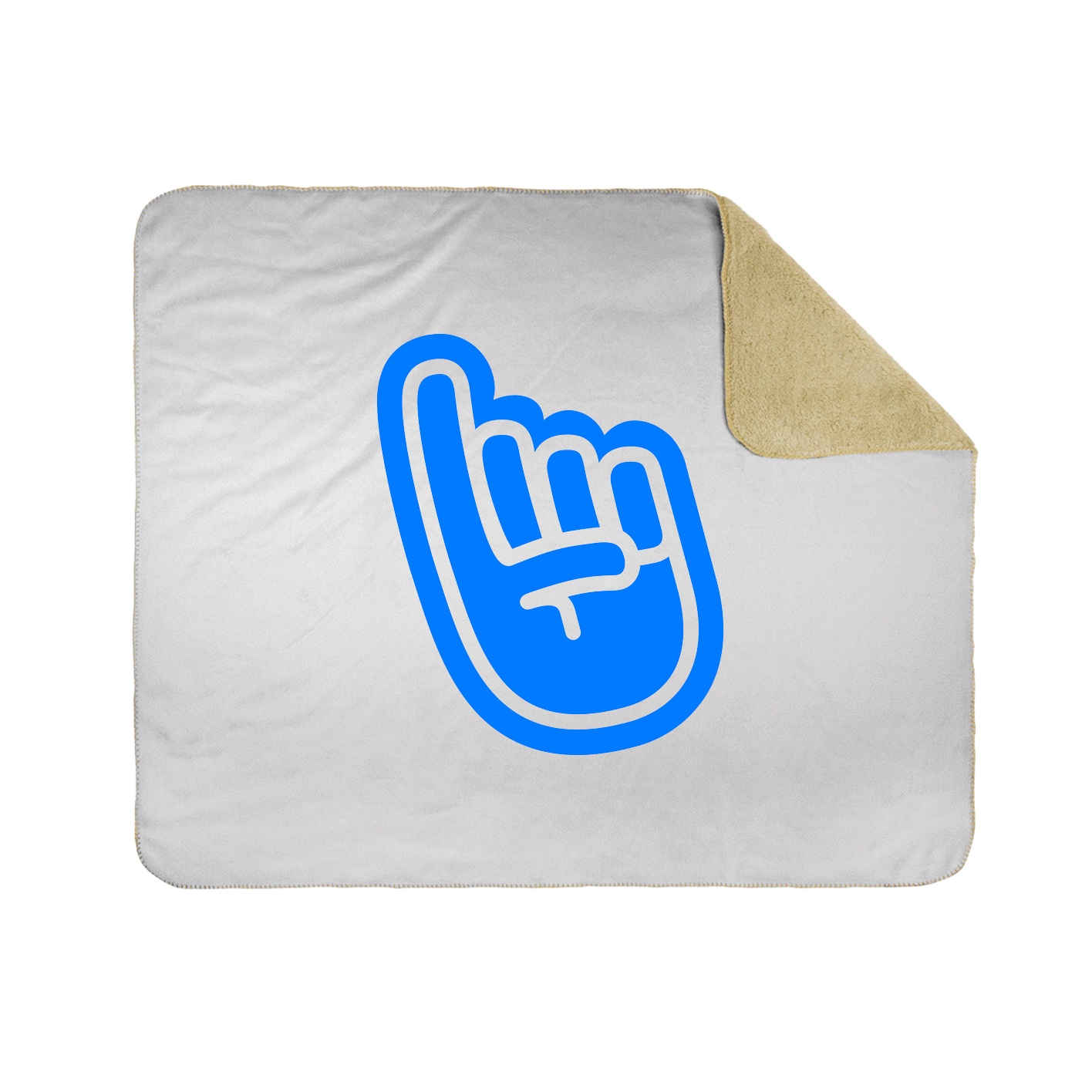 Throw Blanket — Logo Text Drop in White