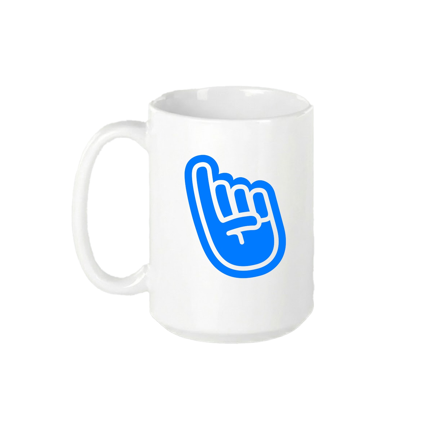 15oz Coffee Mug — Logo Text Drop in White