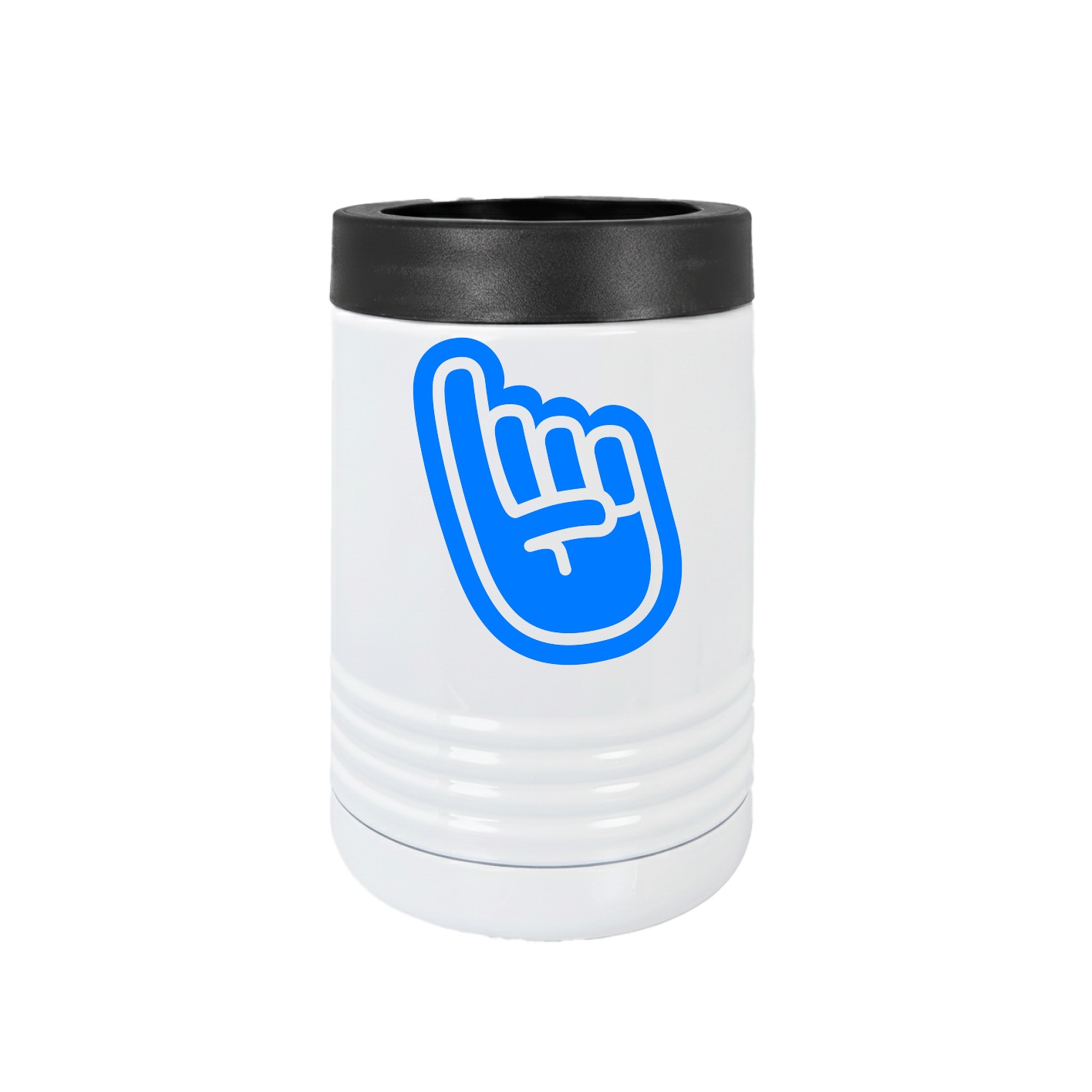 Beverage Holder — Logo Text Drop in White