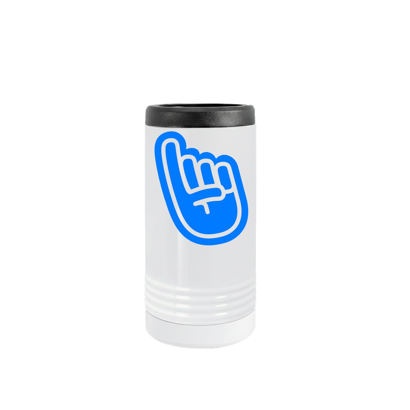 Slim Beverage Holder — Logo Text Drop in White