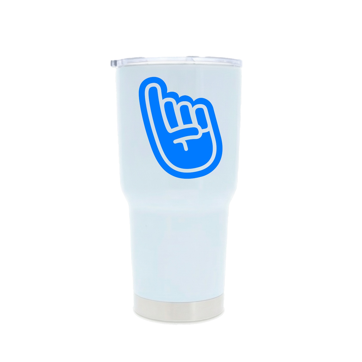30oz Stainless Steel Tumbler — Logo Text Drop in White