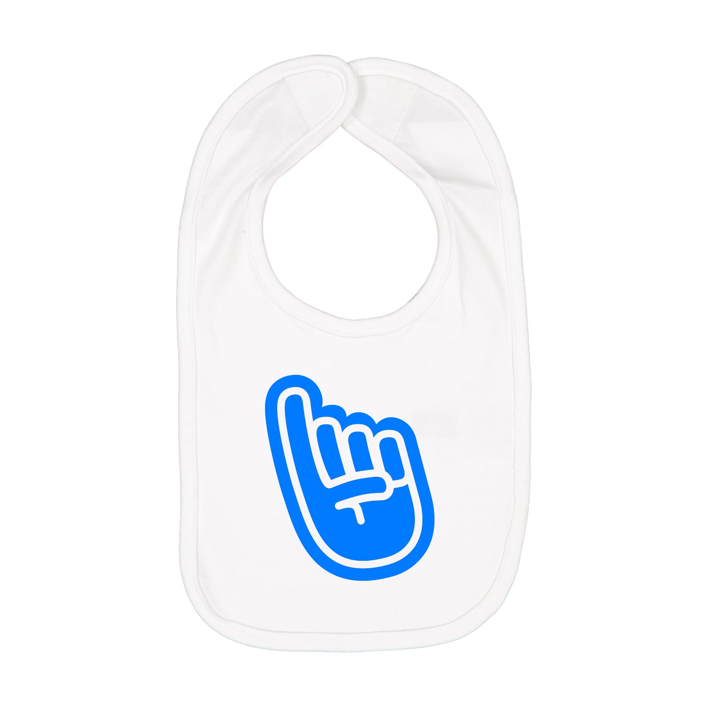 Infant Bib — Logo Text Drop in White