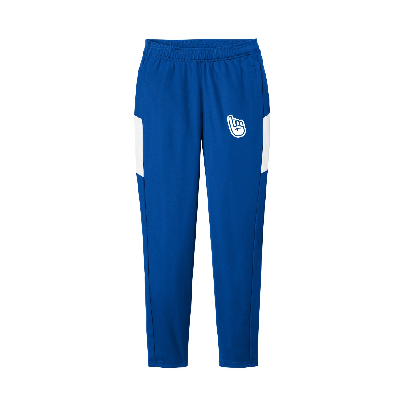 Women's Team Travel Pant — Multi Location Print in Royal/White