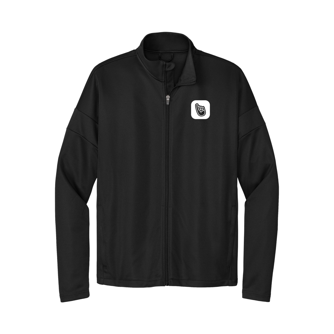 Team Travel Full-Zip Jacket — App Logo in Black