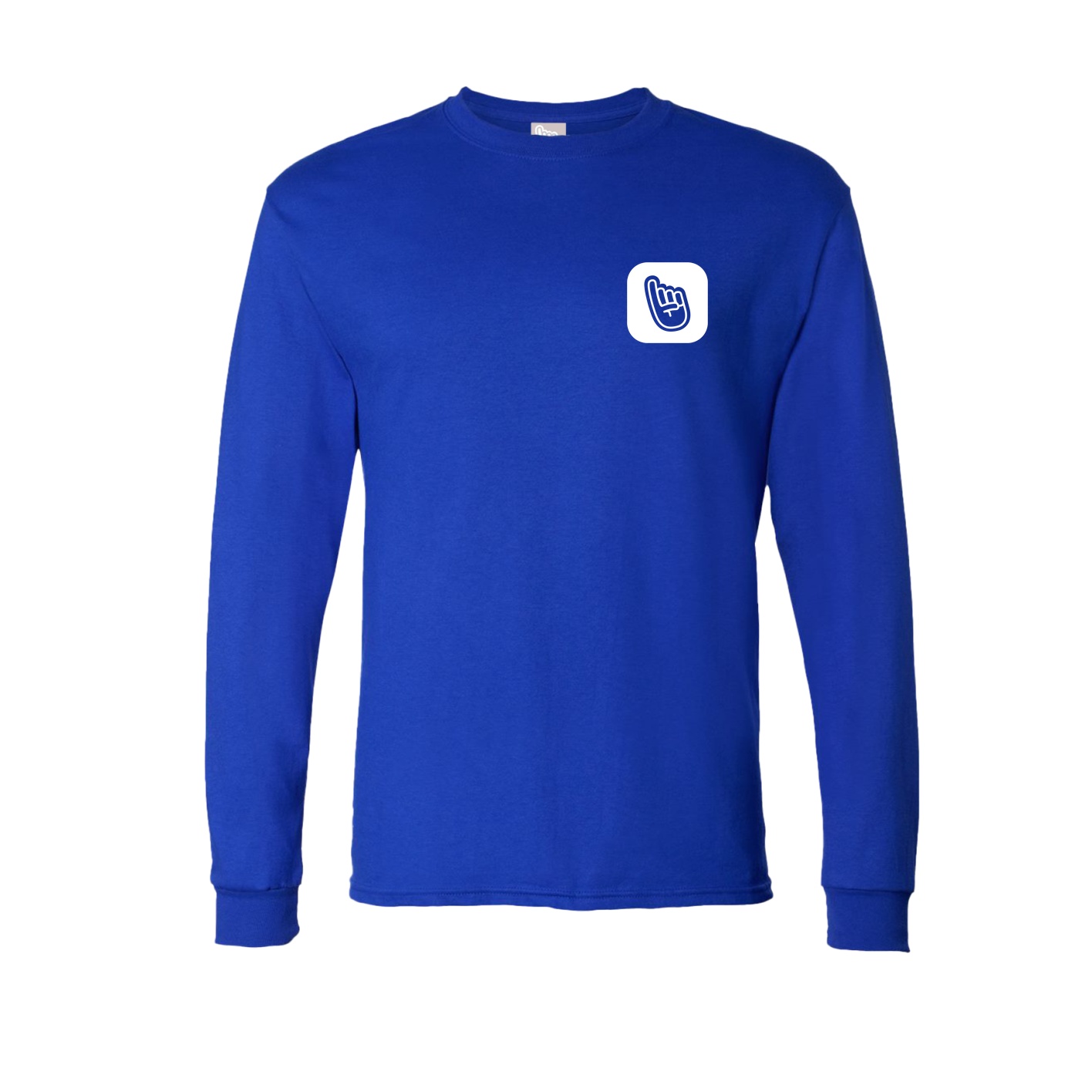 Long Sleeve Tee — App Logo in Royal