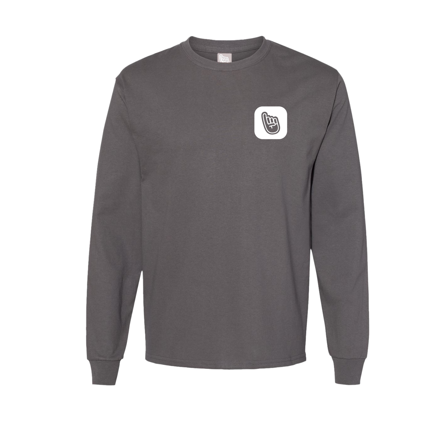 Long Sleeve Tee — App Logo in Grey