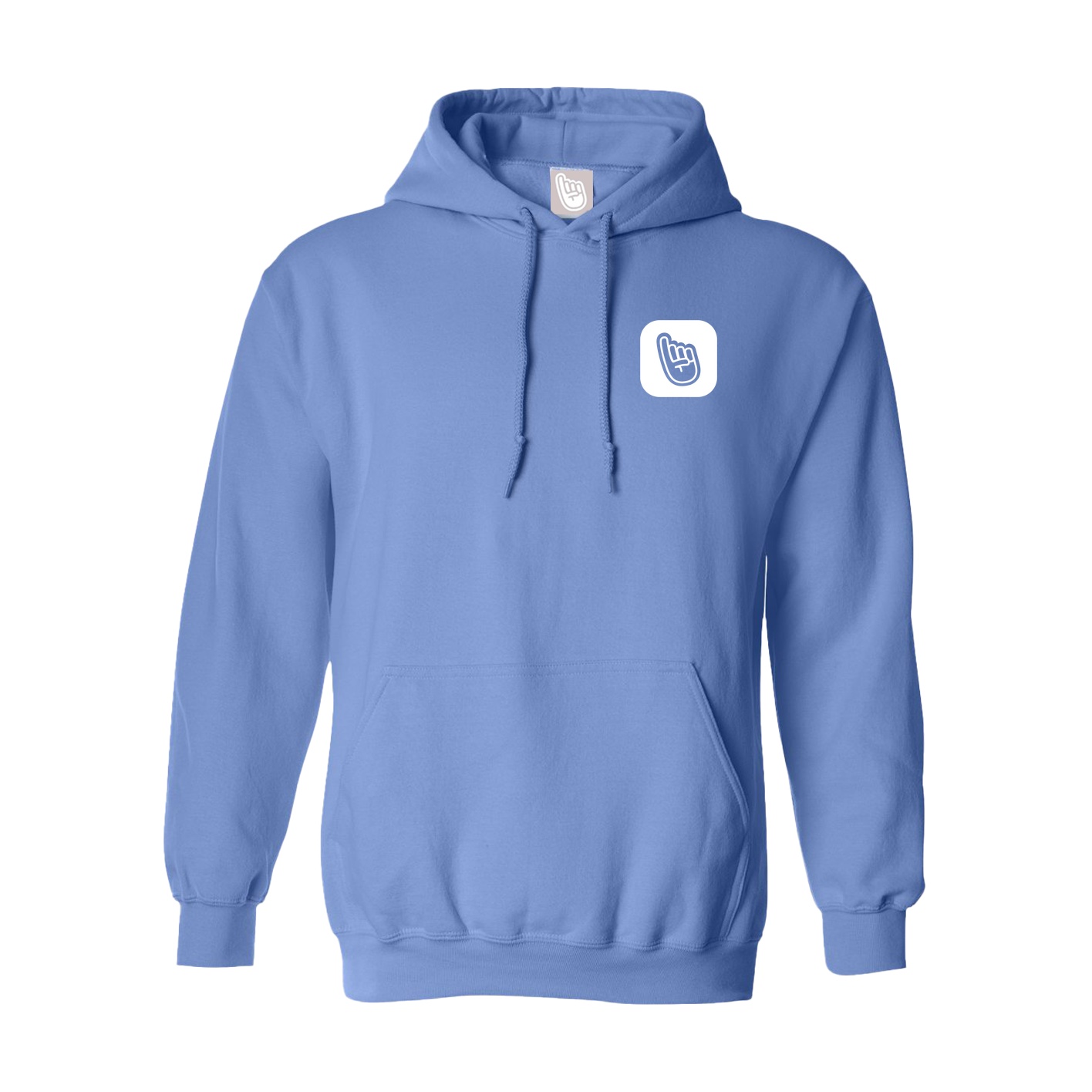 Youth Hoodie — App Logo in Powder Blue