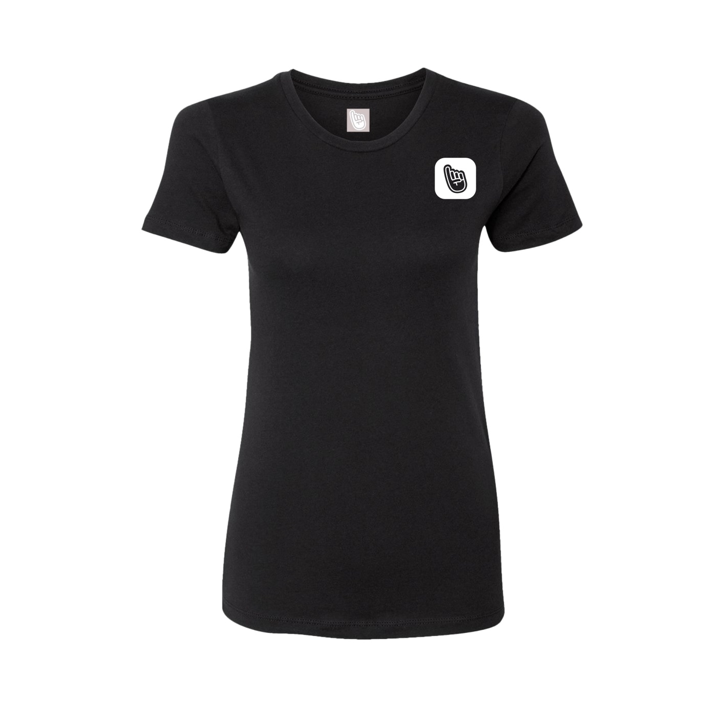 Womens Tee — App Padded Chest in Black