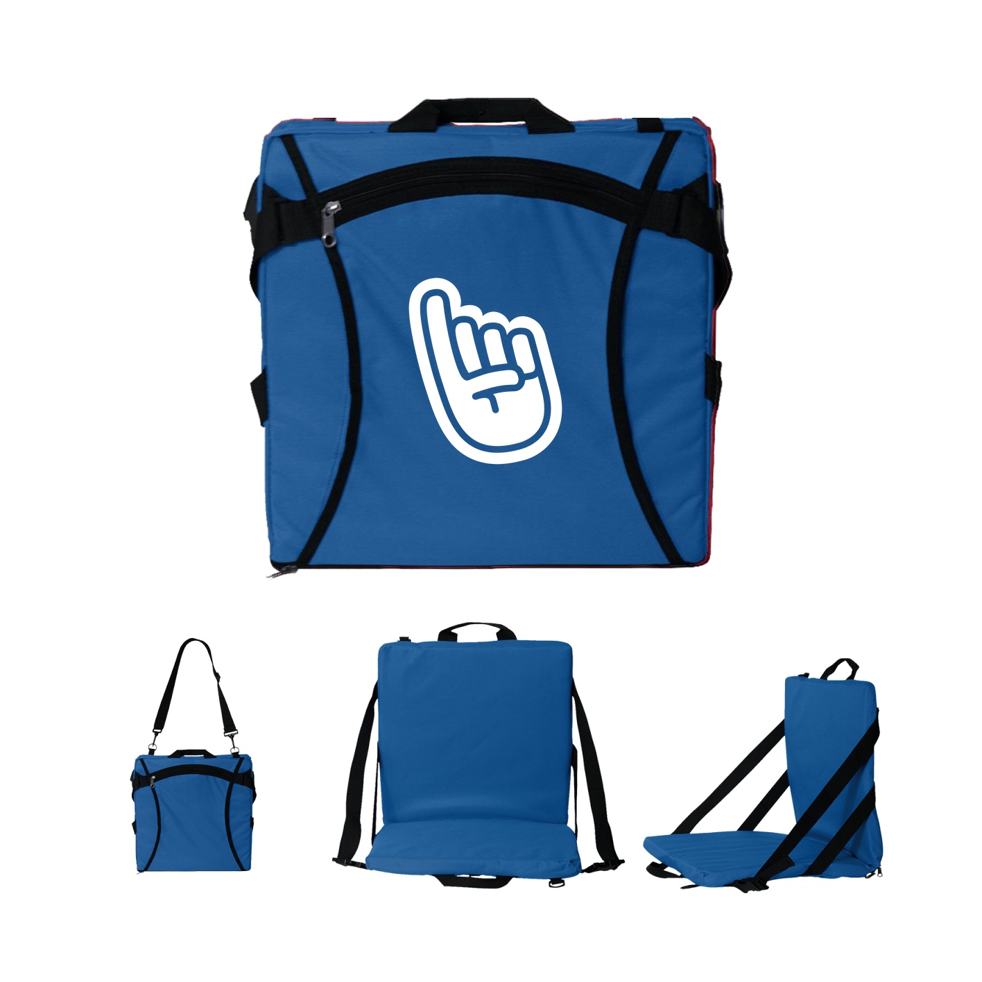 Folding Stadium Seat — Main Padded LTD in Royal