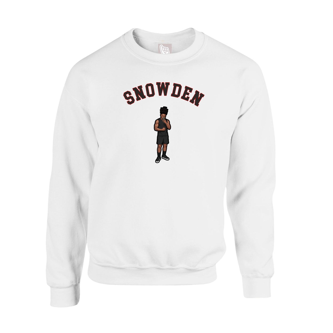 Fleece Crew — Shirsey Arch in White