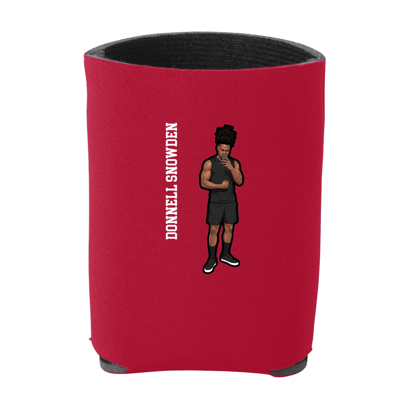 Can Holder — Name Vertical in Red