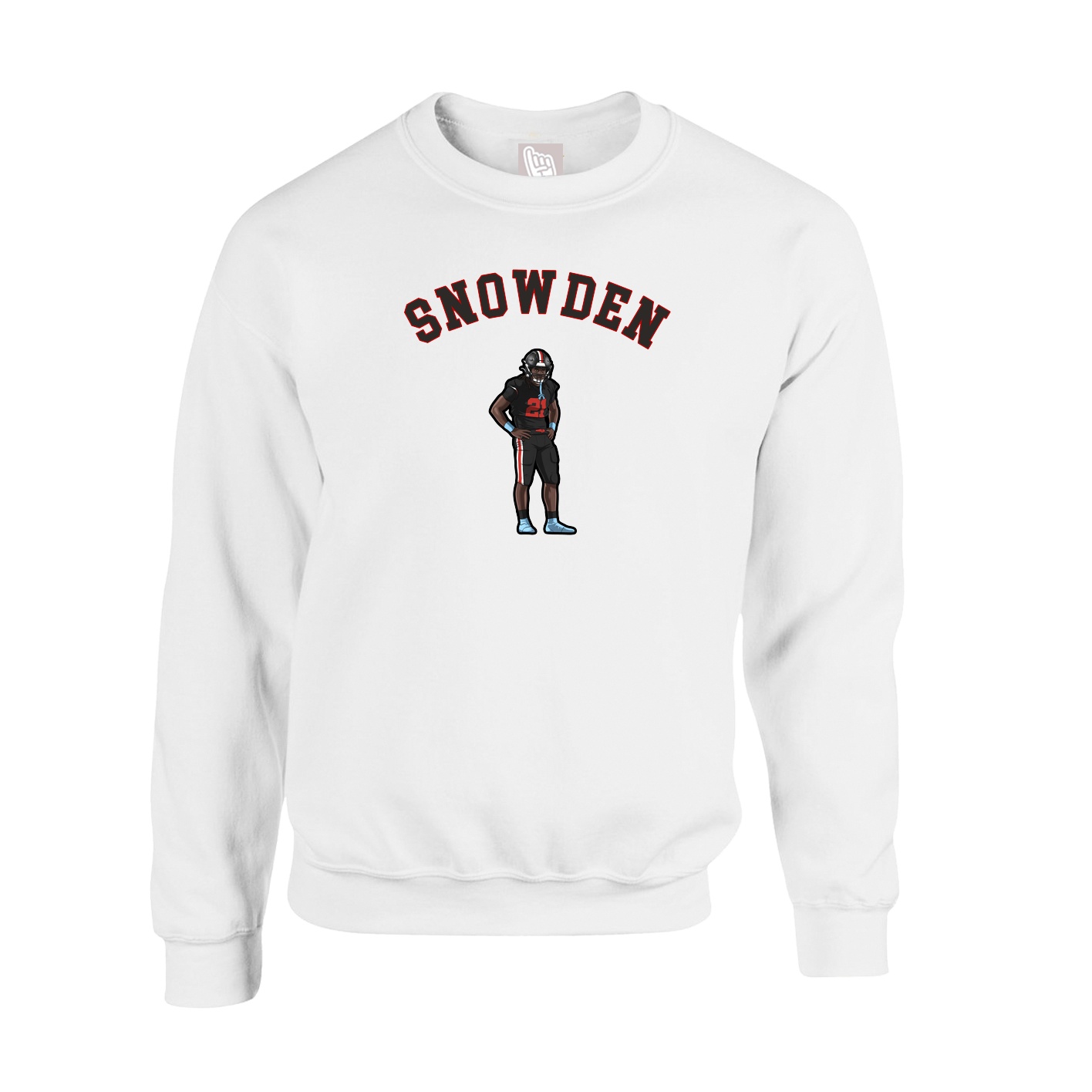 Fleece Crew — Shirsey Arch in White