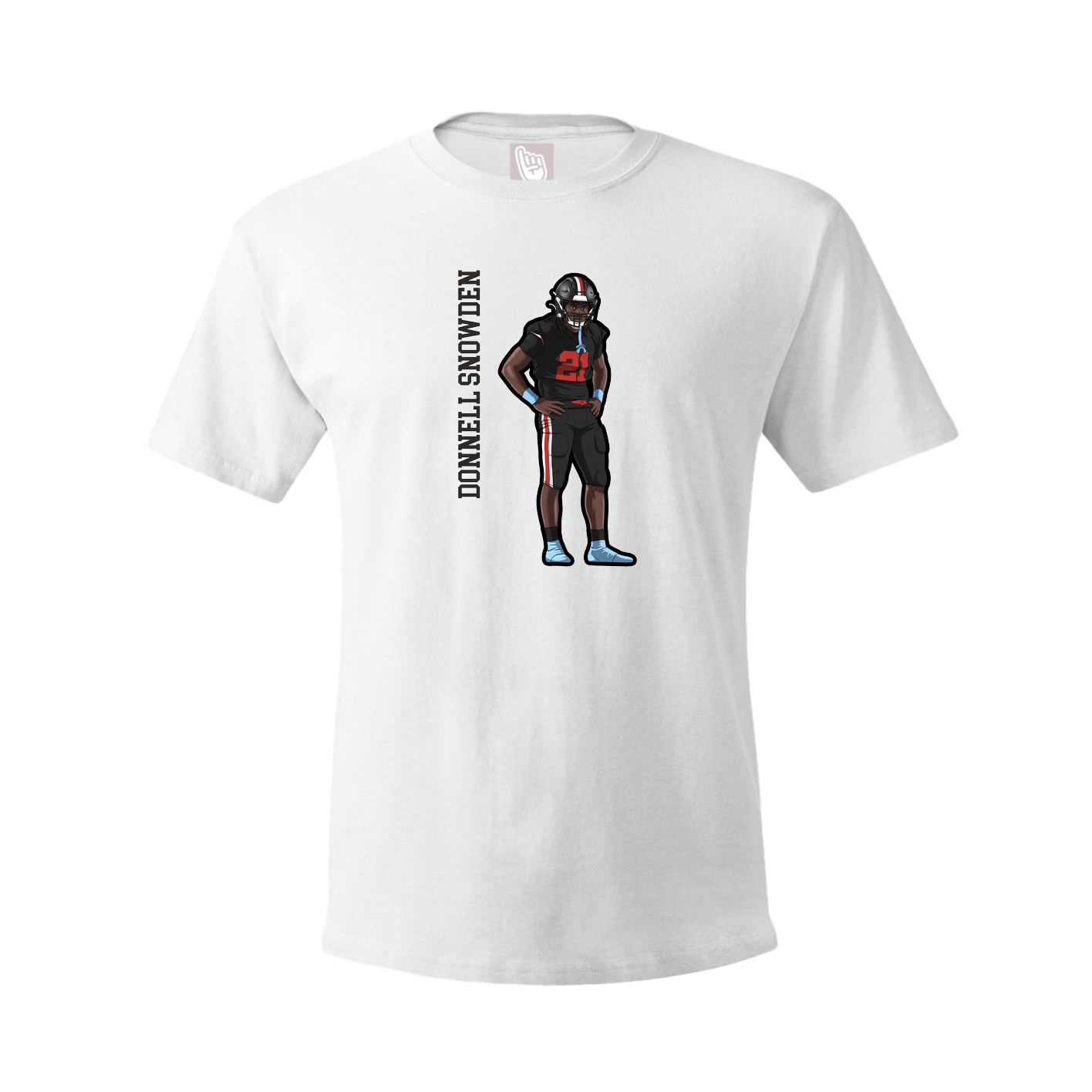 Tee — Name Vertical in White