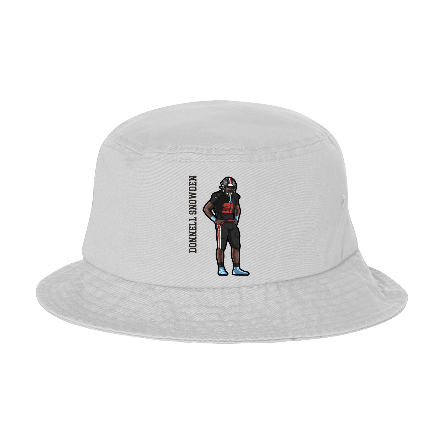 Bucket Cap — Name Vertical in White