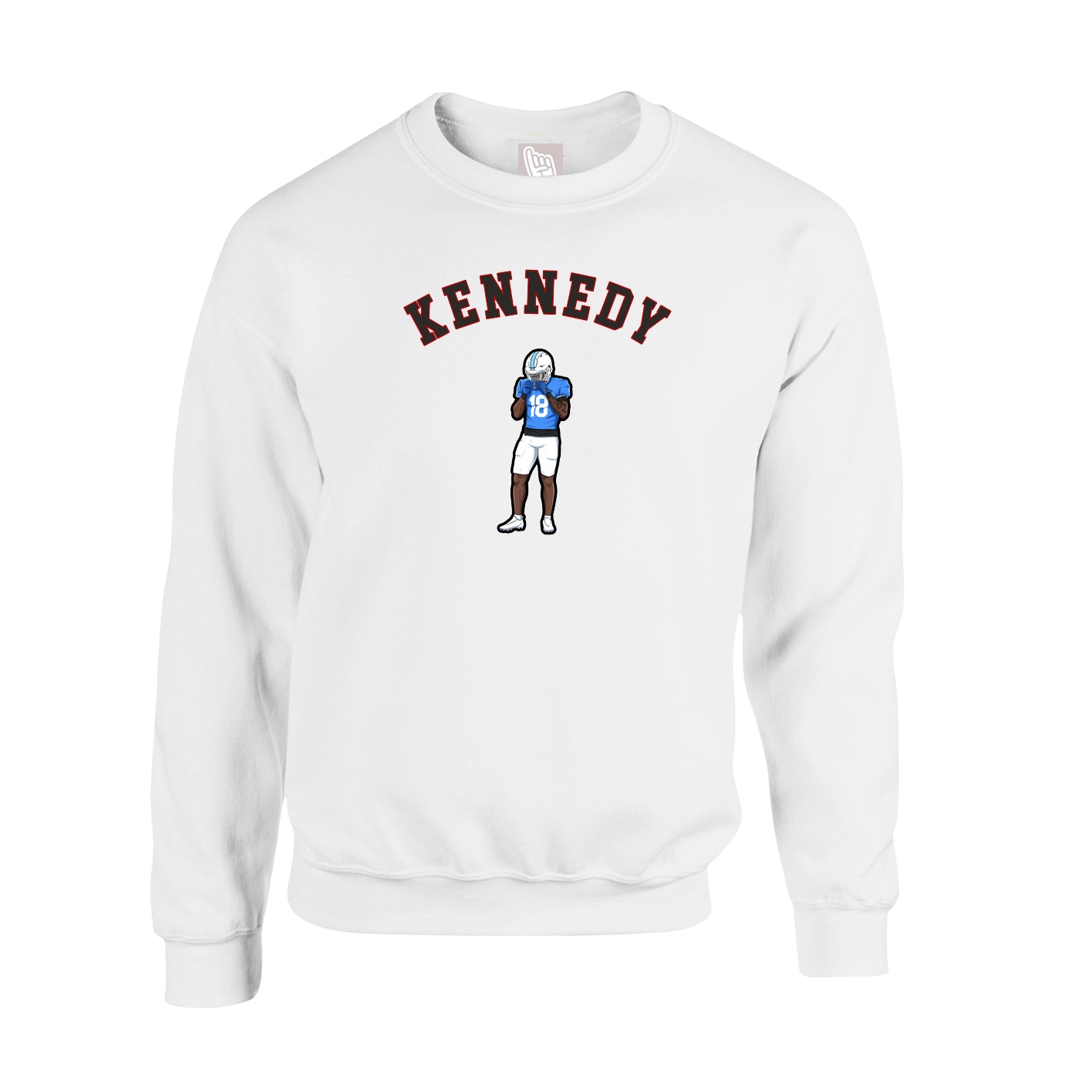 Fleece Crew — Shirsey Arch in White