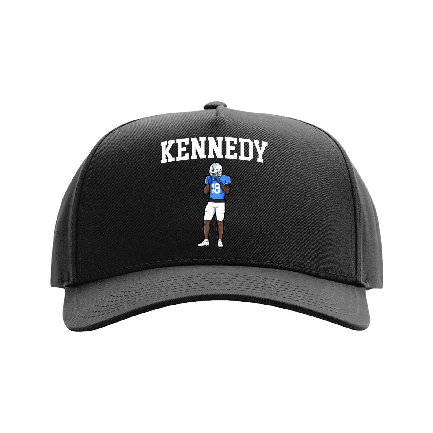 Full Fabric Five-Panel Champ Cap — Shirsey in Black