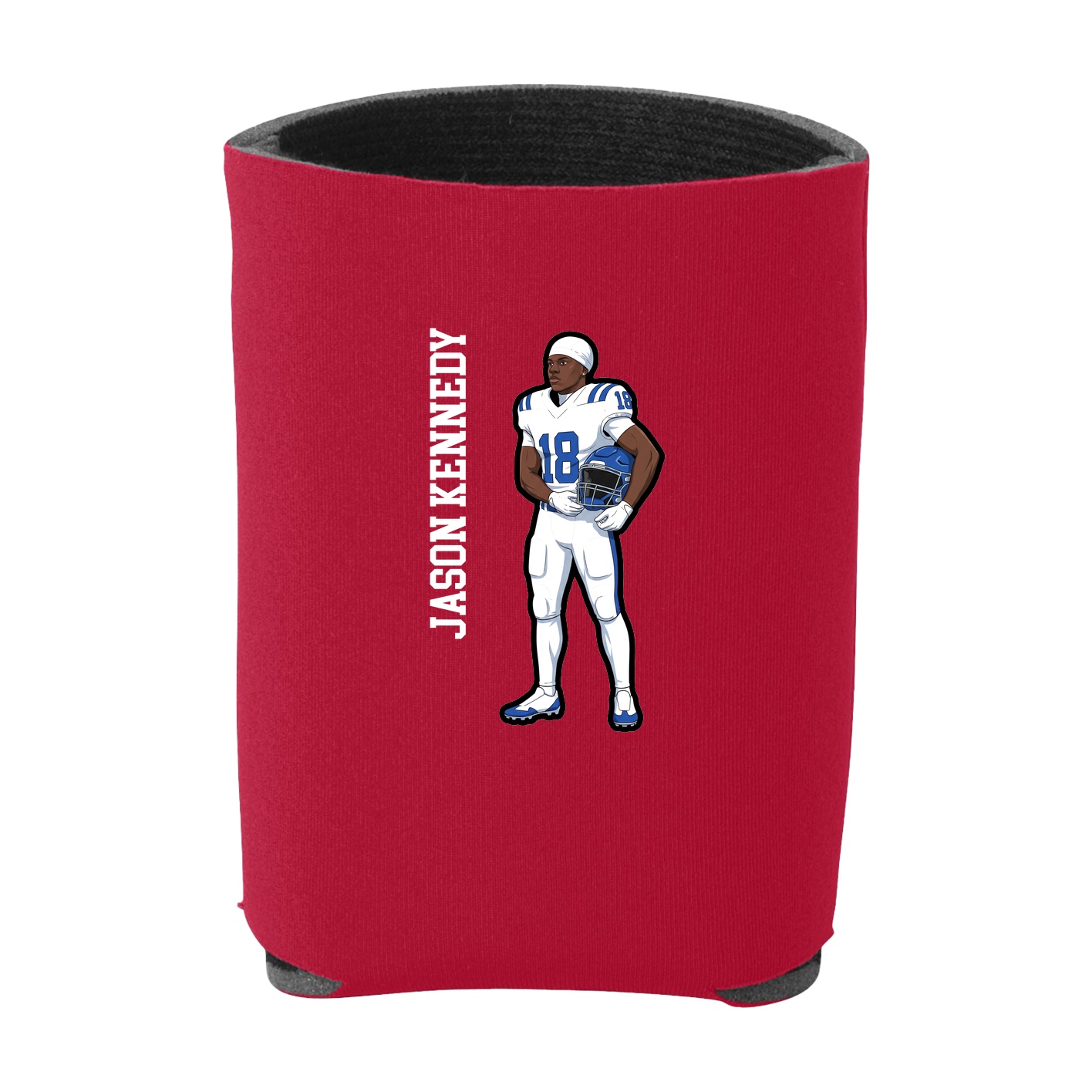 Can Holder — Name Vertical in Red