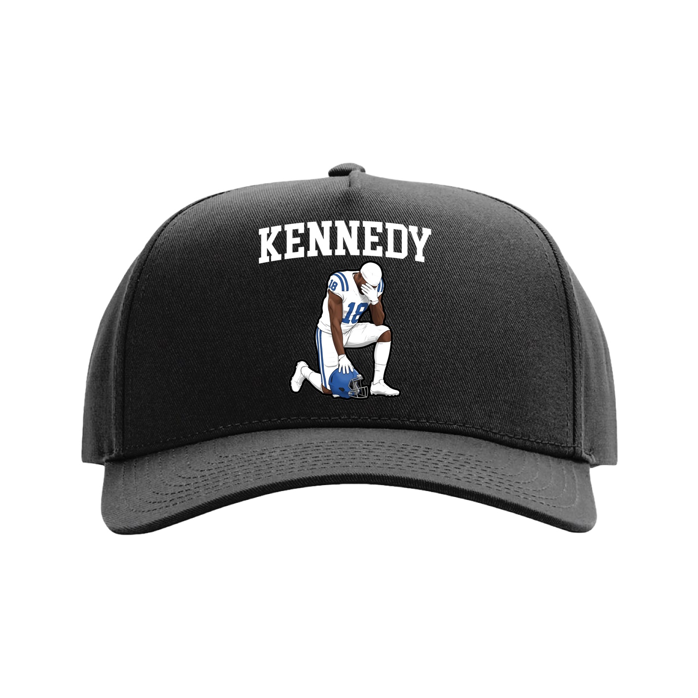 Full Fabric Five-Panel Champ Cap — Shirsey in Black