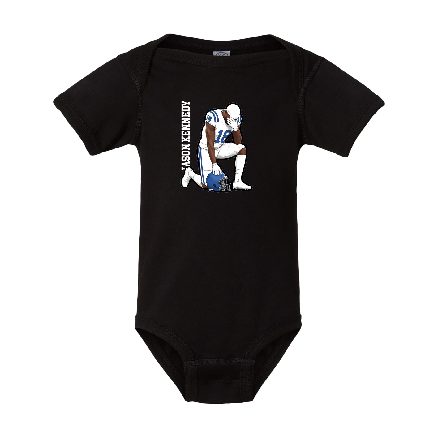 Baby Onesie — Name Vertical in Black