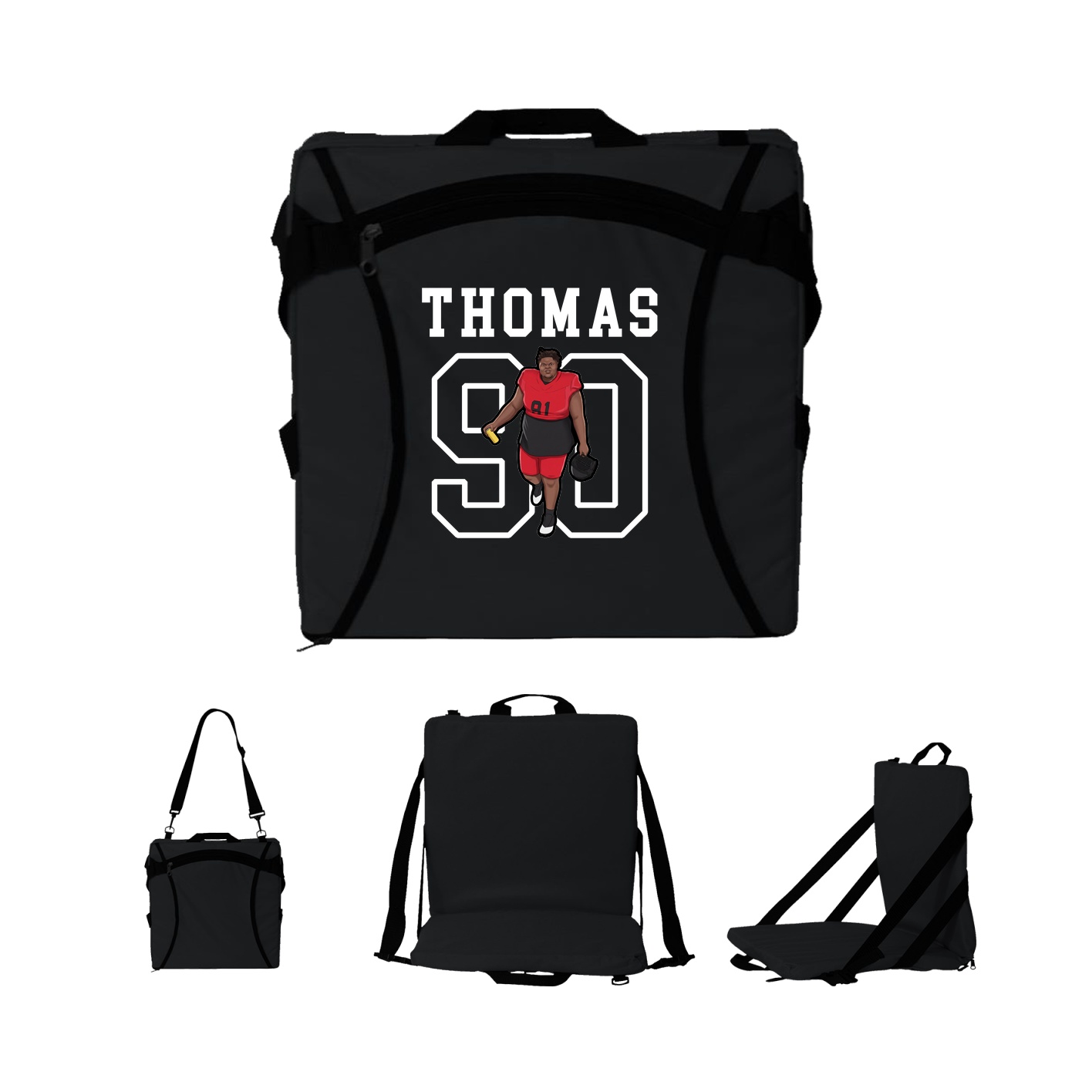Folding Stadium Seat — Shirsey in Black