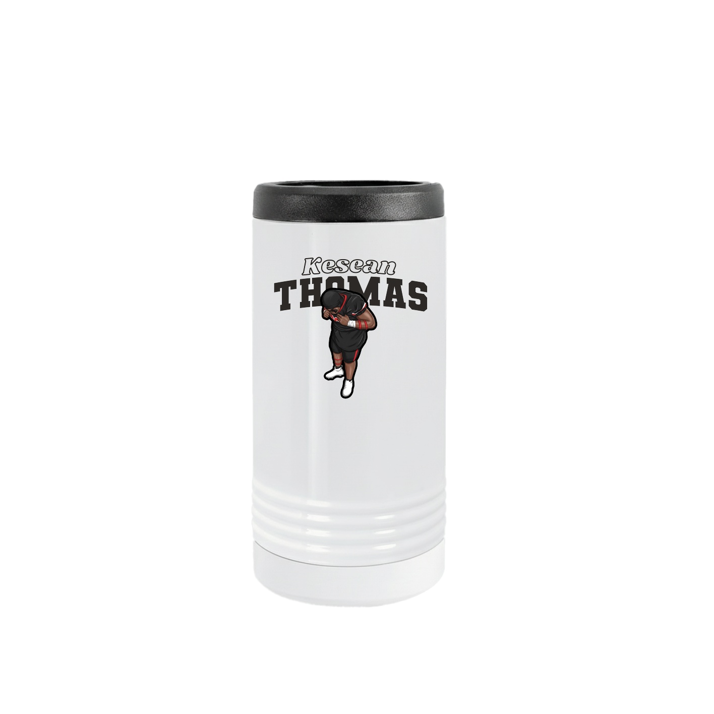 Slim Beverage Holder — Name Arch in White