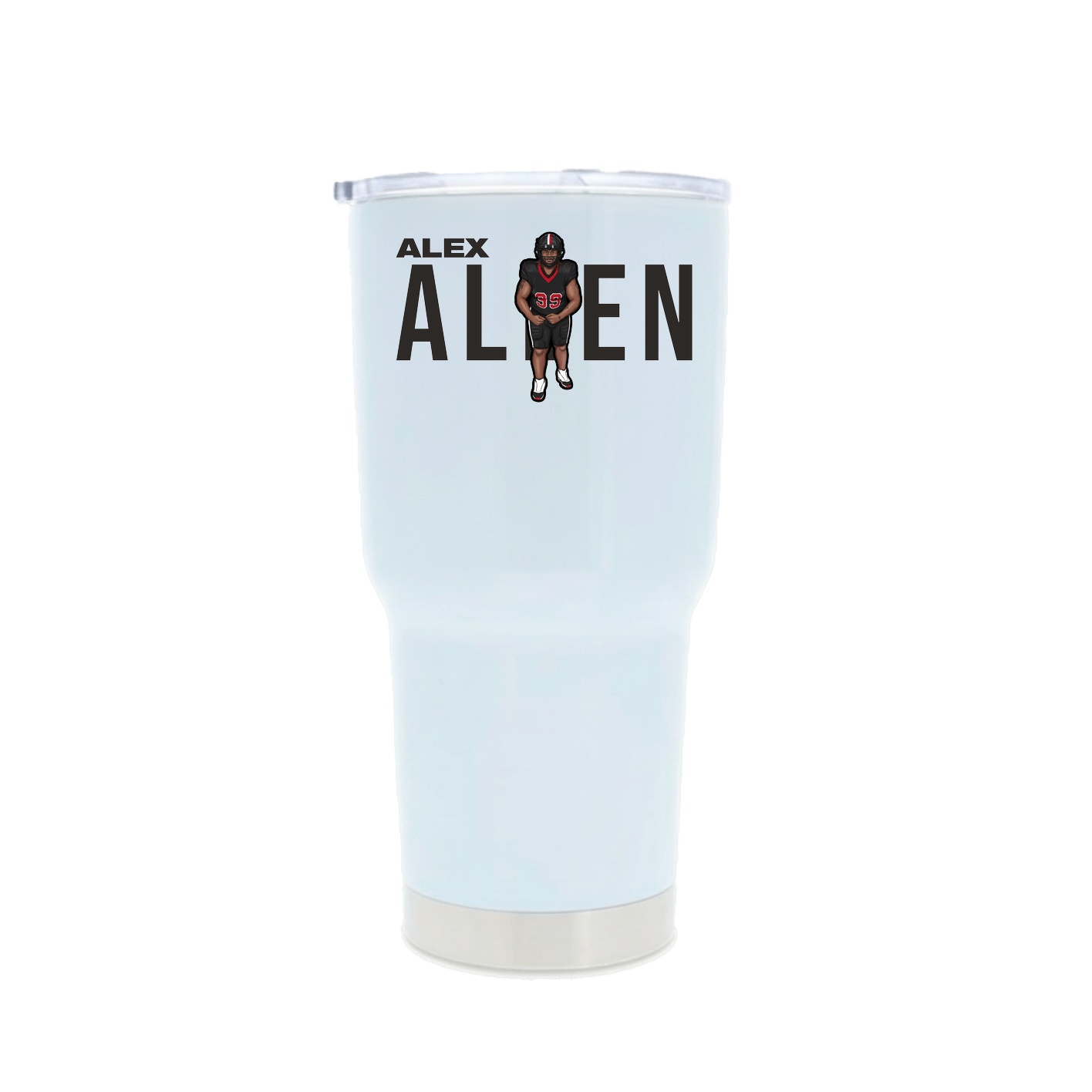 30oz Stainless Steel Tumbler — Player Name in White