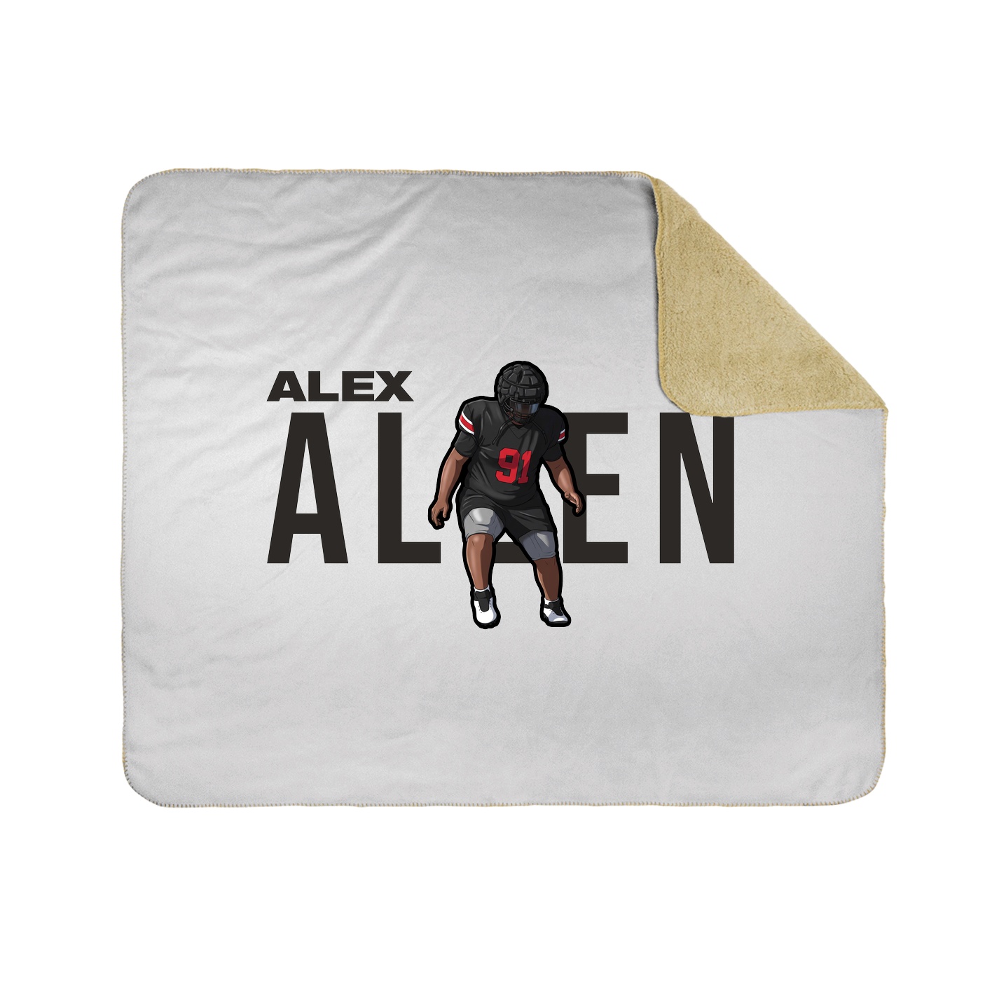 Throw Blanket — Player Name in White