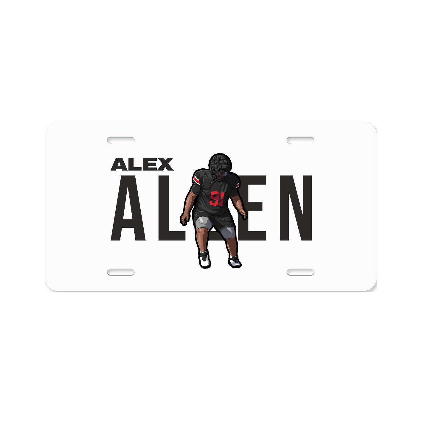 License Plate — Player Name in Classic