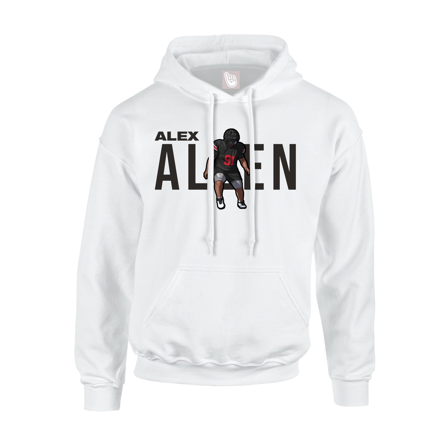 Hoodie — Player Name in White