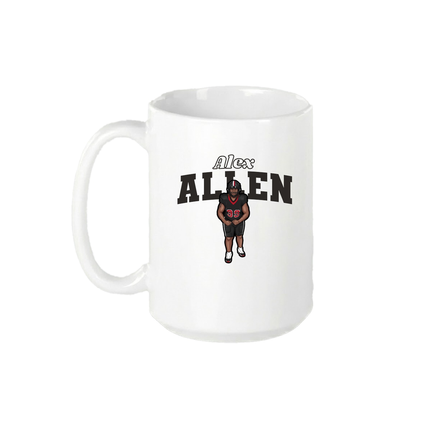 15oz Coffee Mug — Name Arch in White