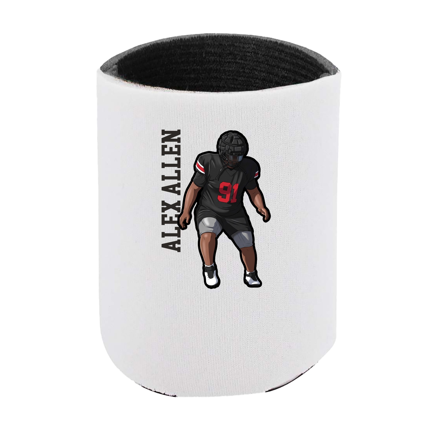 Can Holder — Name Vertical in White