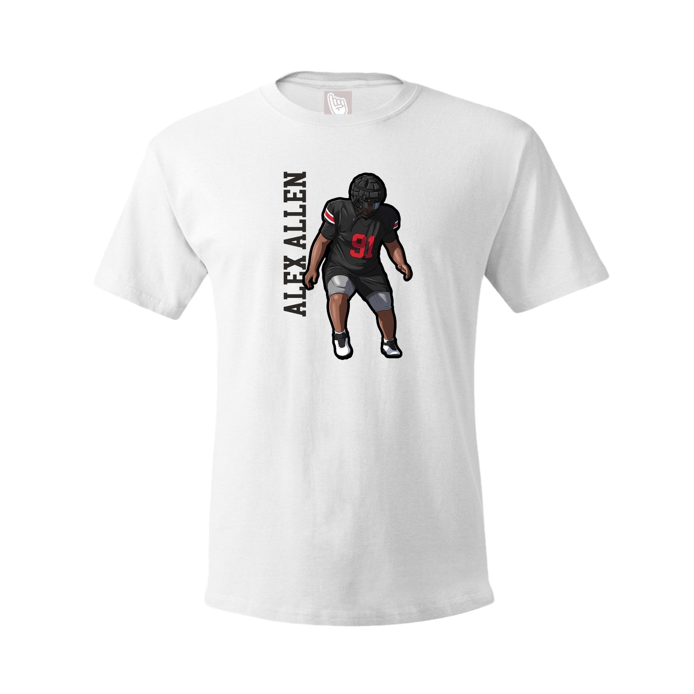 Tee — Name Vertical in White