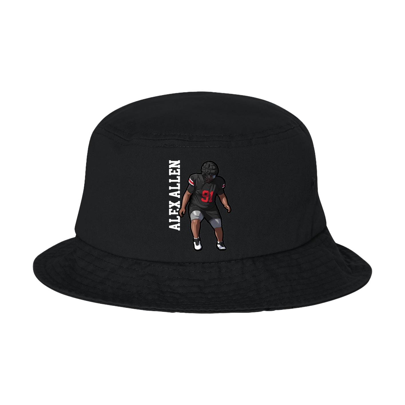 Bucket Cap — Name Vertical in Black