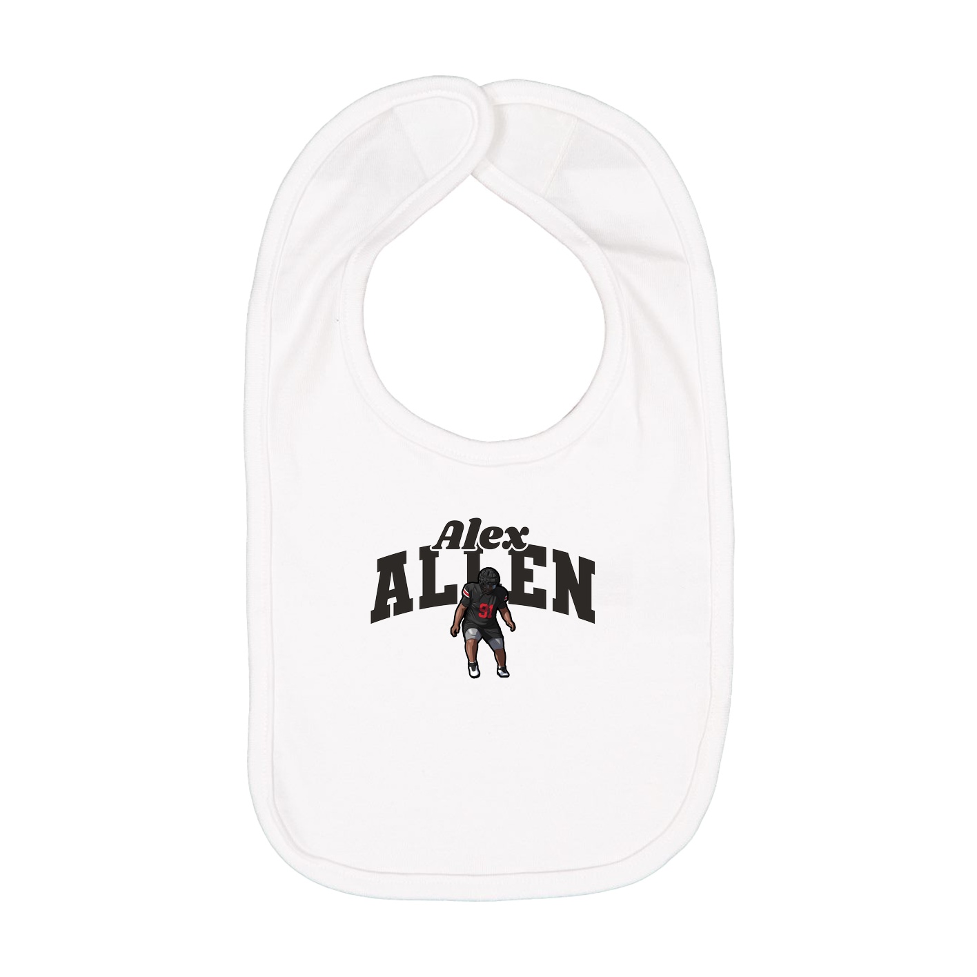 Infant Bib — Signature Arch in White