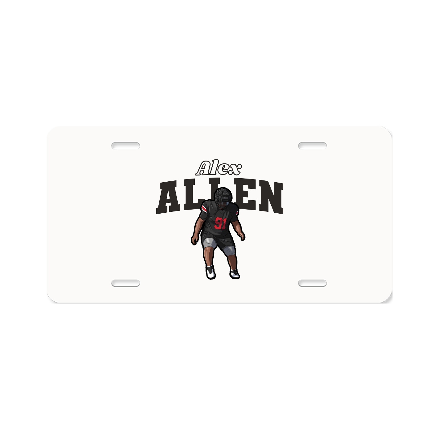 License Plate — Name Arch in Classic