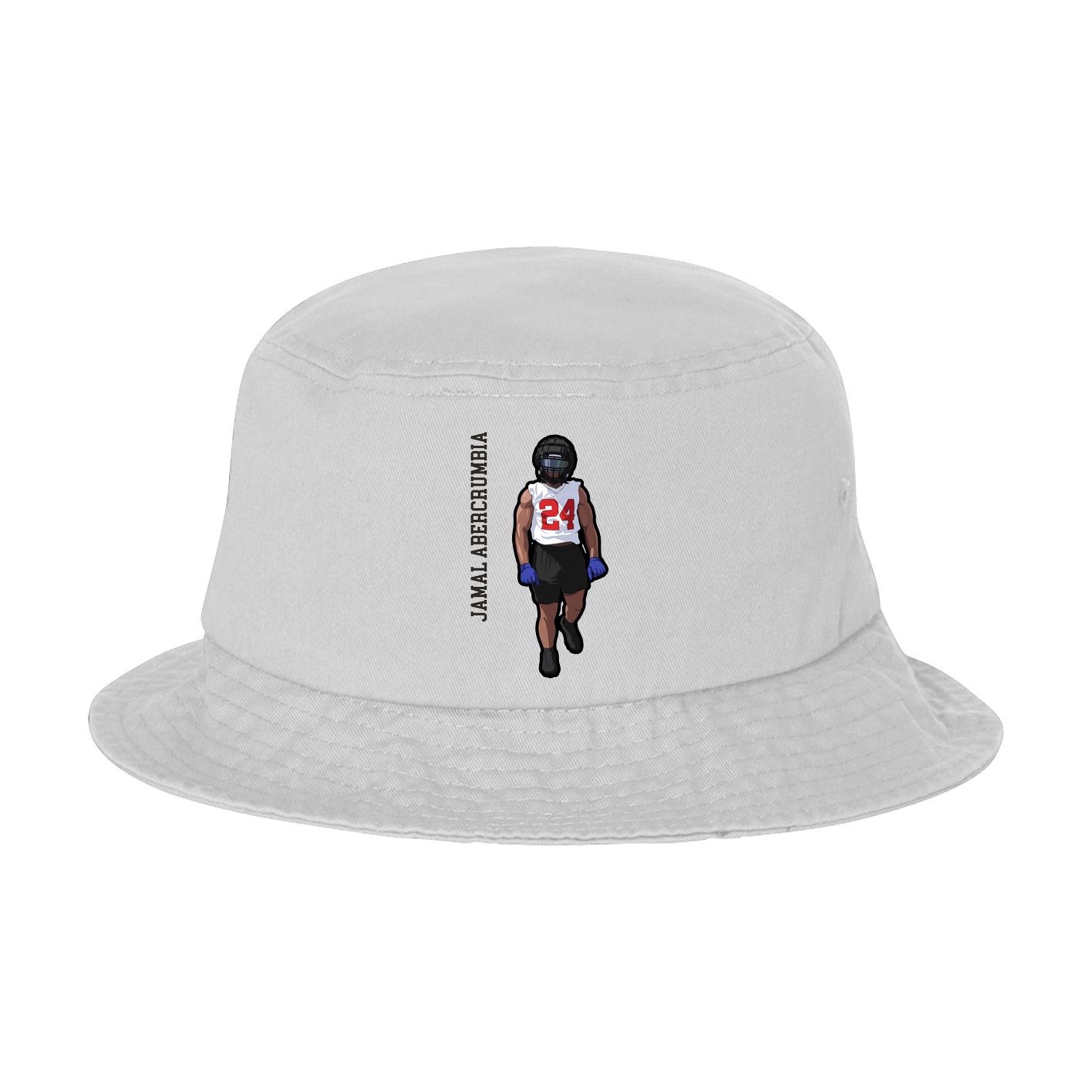 Bucket Cap — Name Vertical in White