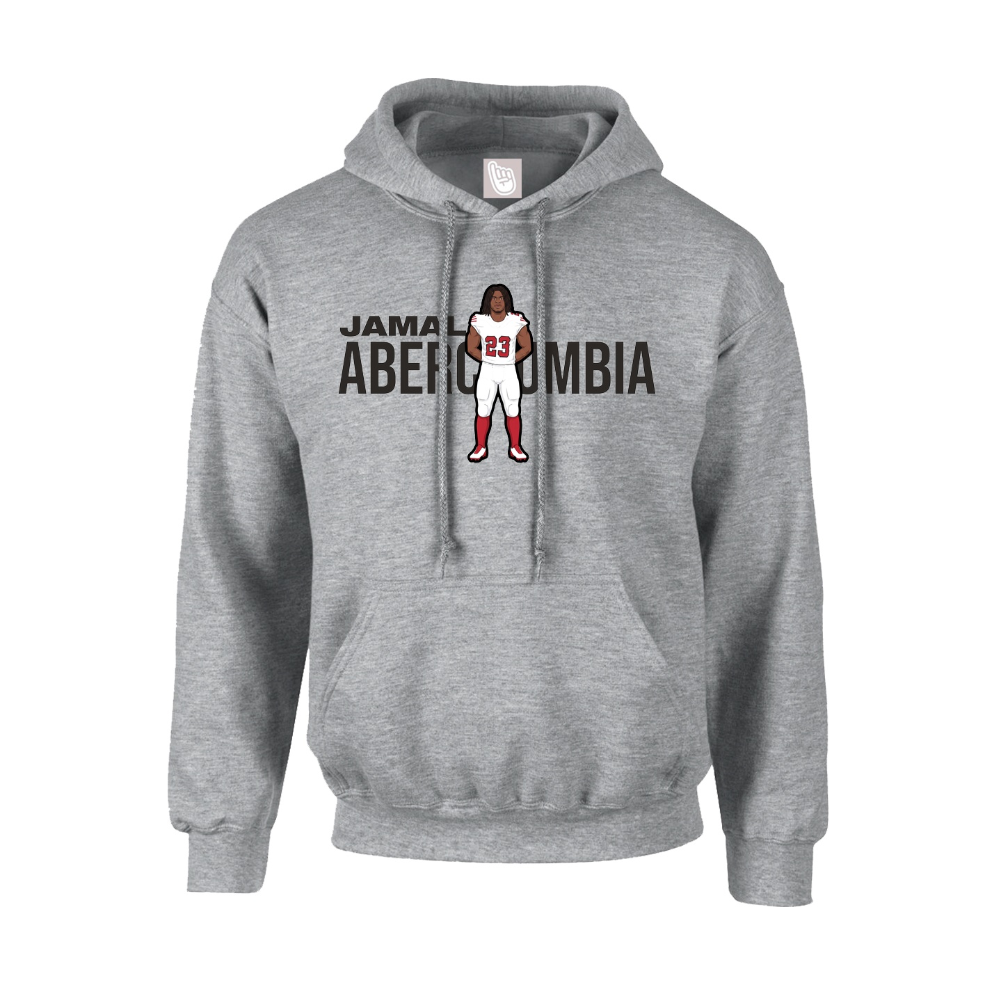 Hoodie — Player Name in Grey