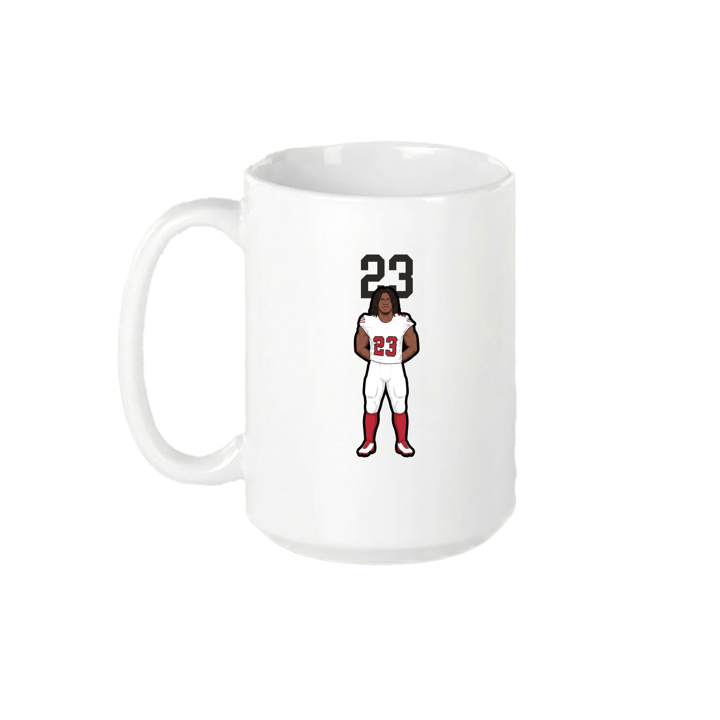 15oz Coffee Mug — Number Top in White