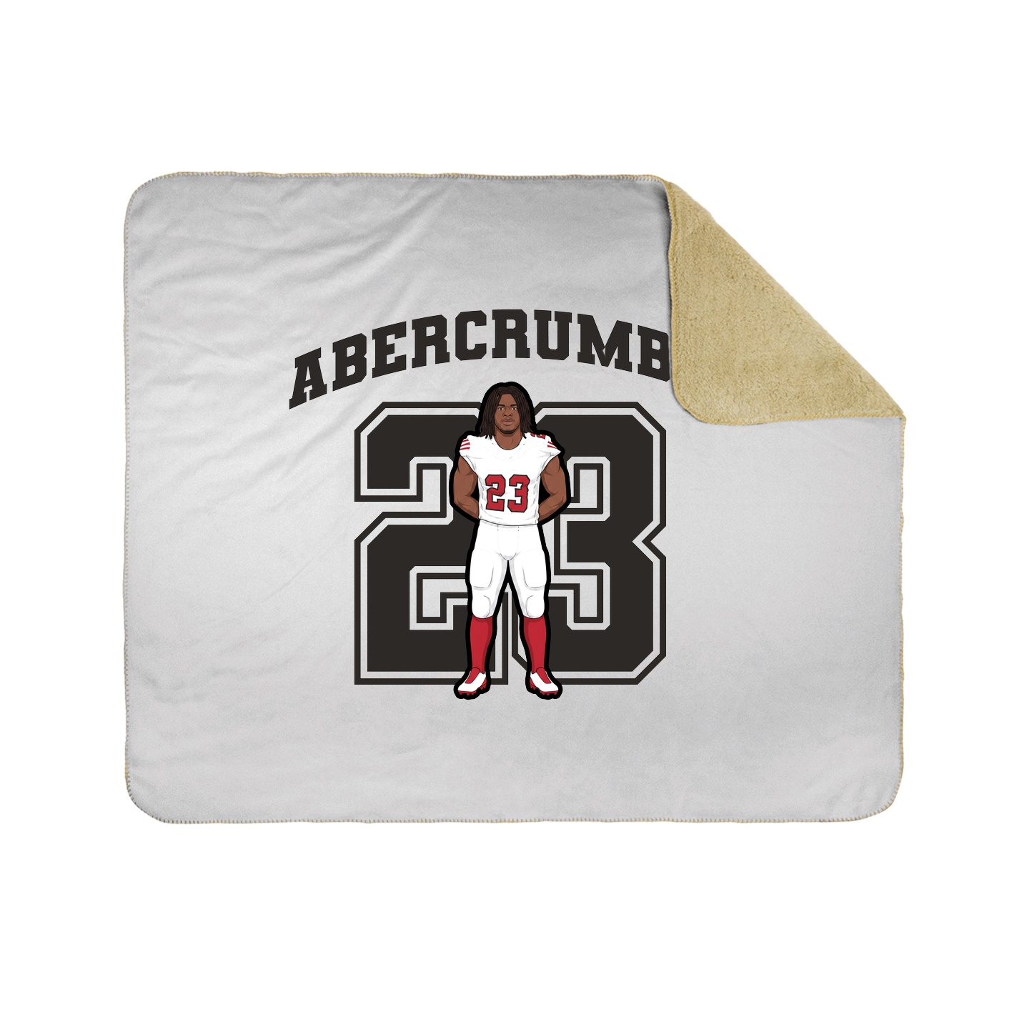 Throw Blanket — Number in White