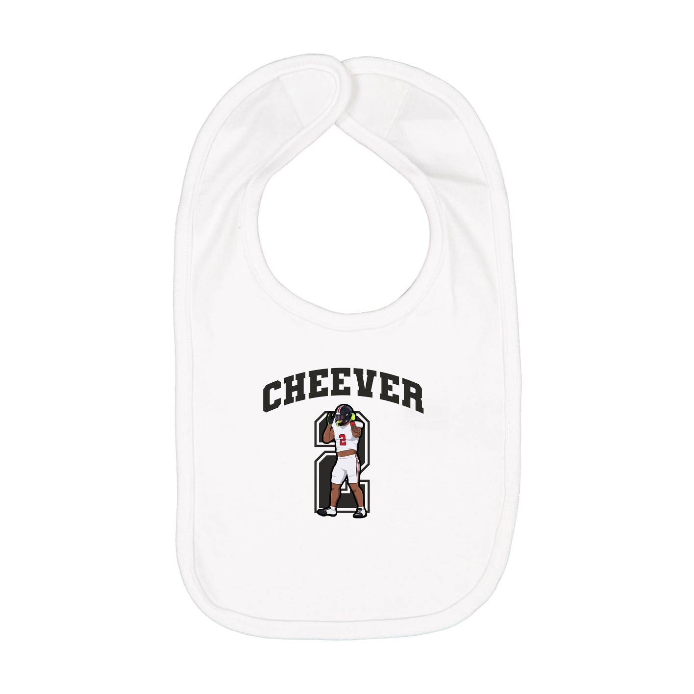 Infant Bib — Number in White