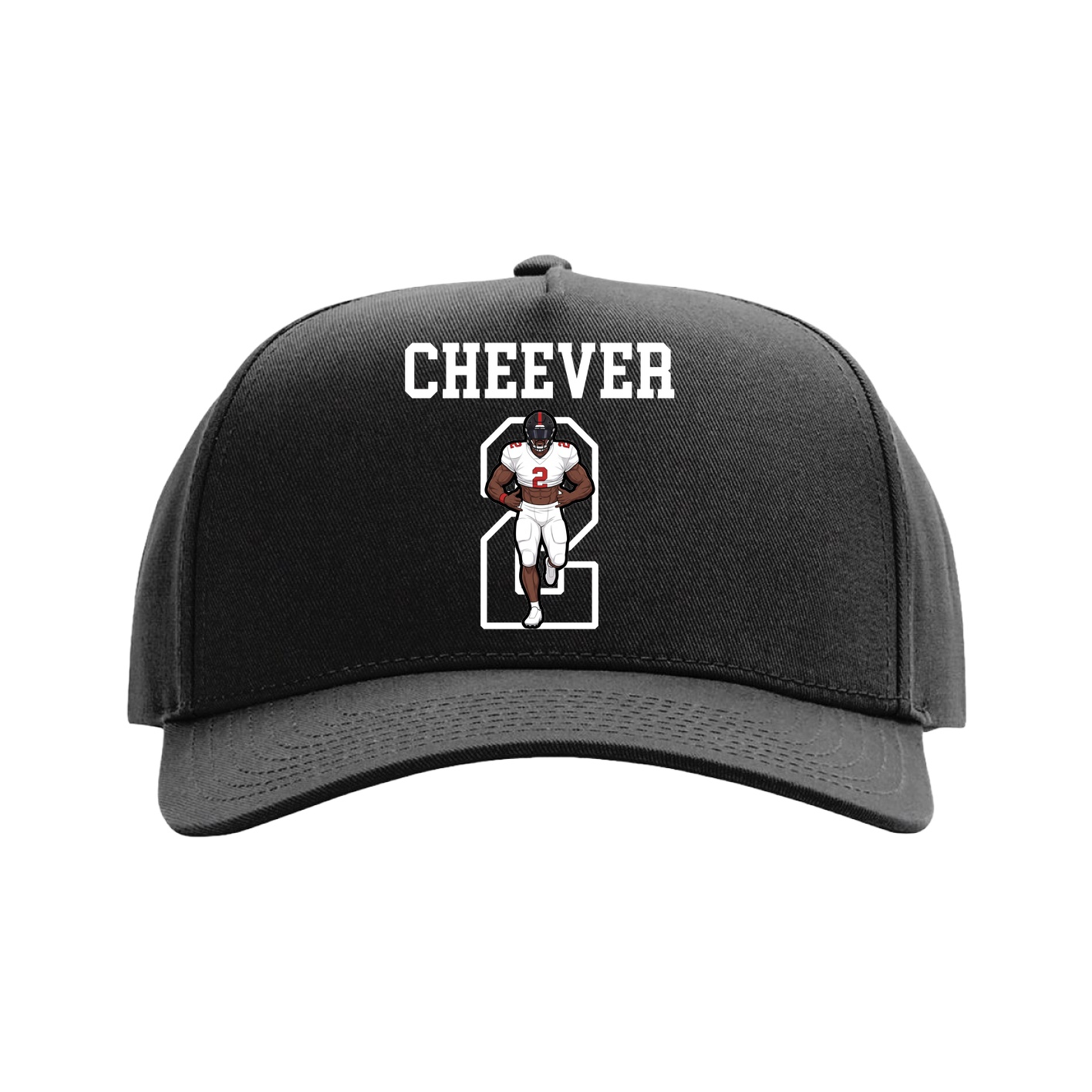 Full Fabric Five-Panel Champ Cap — Shirsey in Black