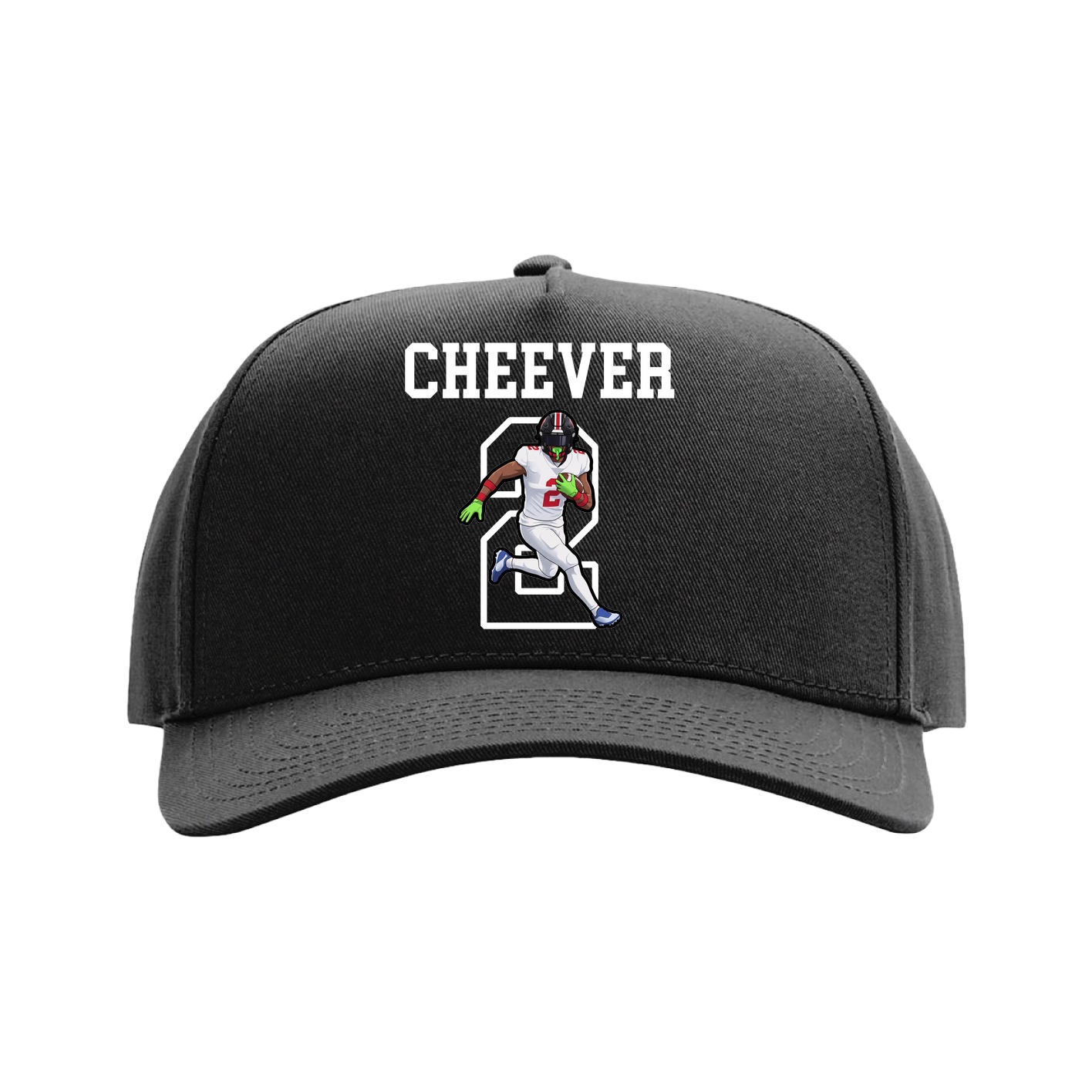 Full Fabric Five-Panel Champ Cap — Shirsey in Black