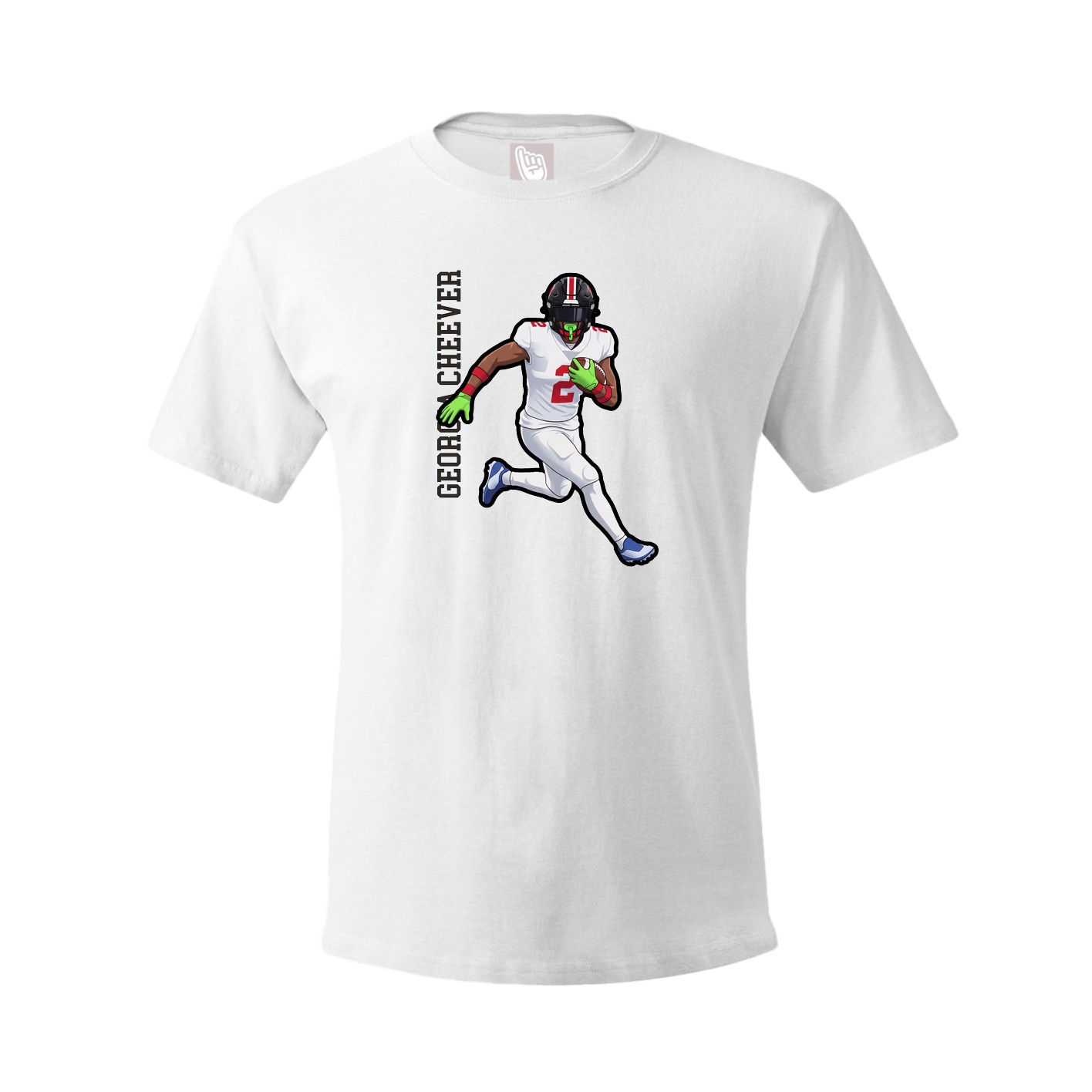 Tee — Name Vertical in White